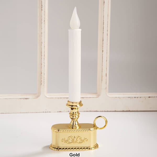 Battery Operated Gold Flameless LED Candle with Timer