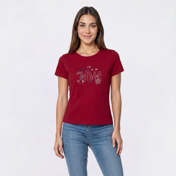 Petite Architect(R) Short Sleeve City Fireworks Slub Tee - image 