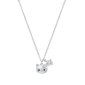 Saffron Sterling Silver Moissanite Diamond Kitty Charm Necklace - image 1