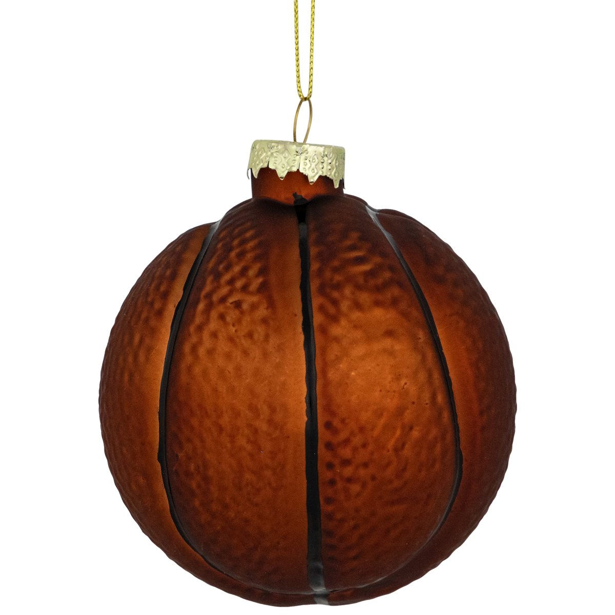 Northlight Basketball Glass Christmas Hanging Ornament
