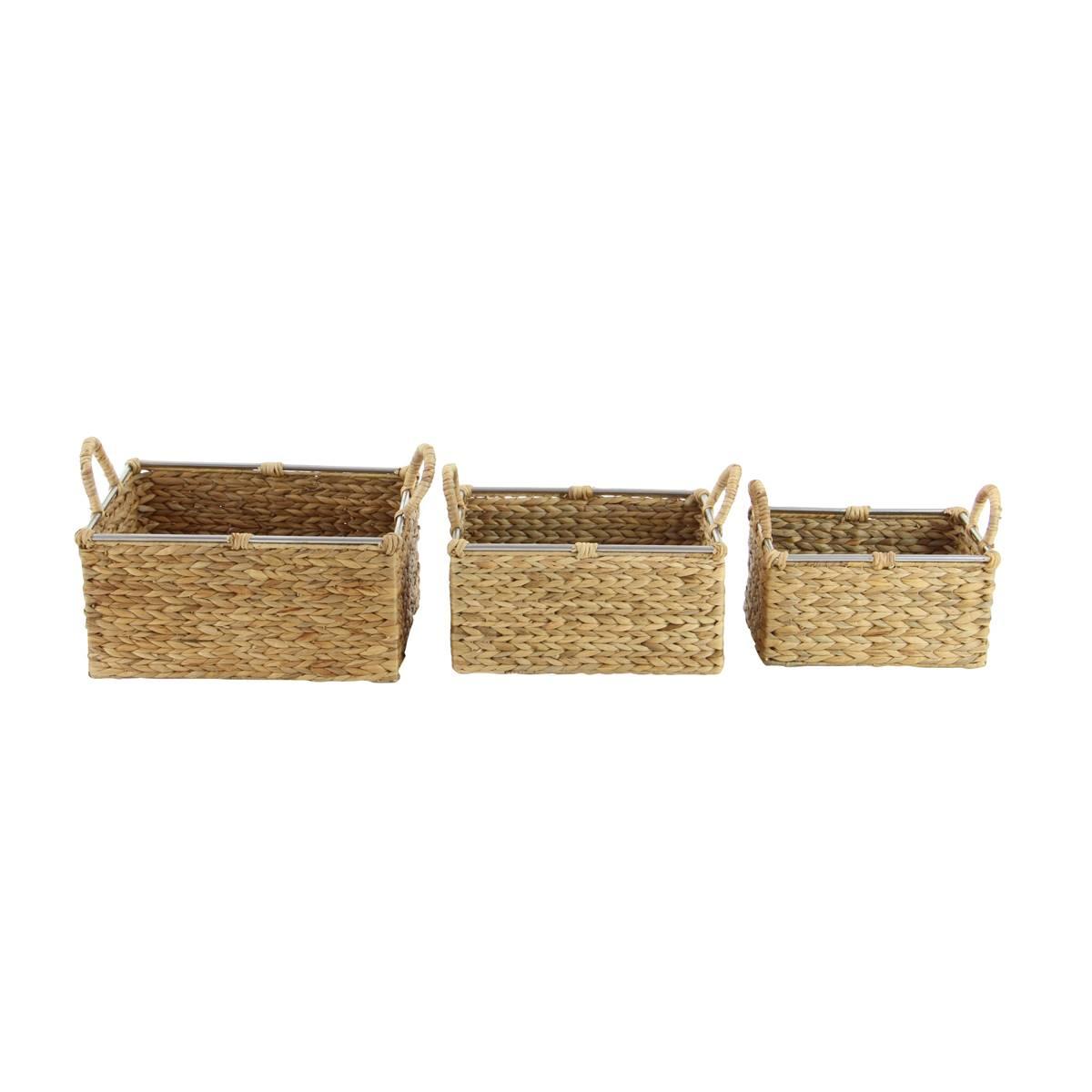 9th & Pike® Medium Natural Seagrass Basket - Set Of 3