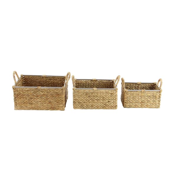 9th & Pike® Medium Natural Seagrass Basket - Set Of 3