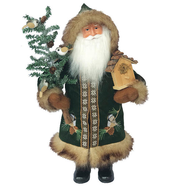 Santa's Workshop 15in. Chickadee Santa Claus Figurine - image 
