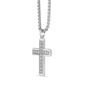 Mens Lynx 1/2ctw. Lab-Grown Diamond Cross Necklace-LGM0020P50SIL - image 2