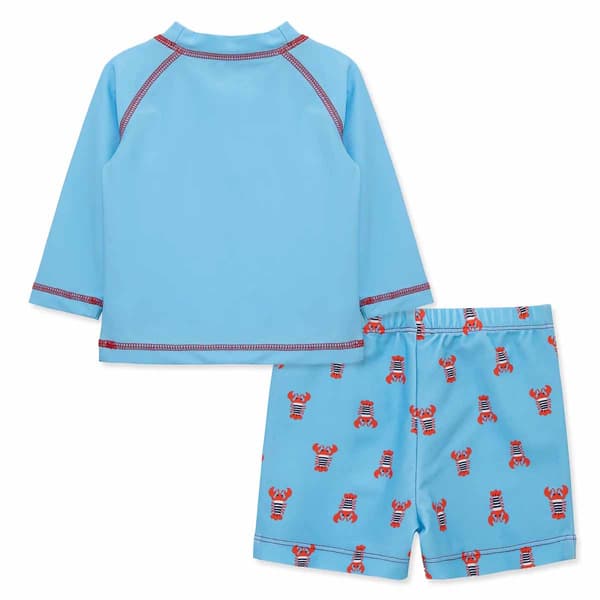 Baby Boy (6-24M) Little Me® Lobster Rashguard Swim Set