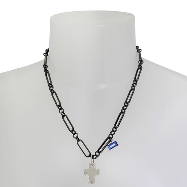 Steve Madden Puffy Cross Pendant Necklace