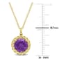Sophia B 2 1/4ctw. African Amethyst Round Pendant - image 3