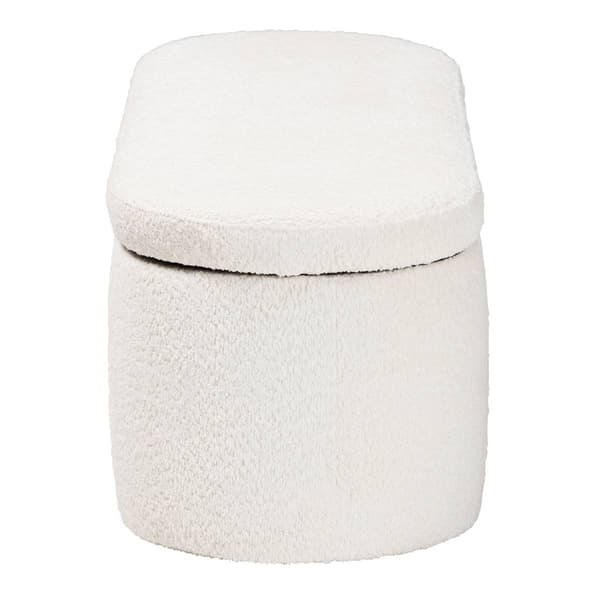 Baxton Studio Lavina Modern Teddy-Bear Fabric Storage Bench
