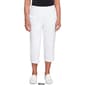 Petite Alfred Dunner Classics Neutral Denim Fringe Capri Pants - image 4