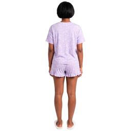 Womens HUE Purple Printed Oversized Pajama Set