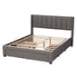 Baxton Studio Coronado Grey Fabric 3-Drawer Storage Platform Bed - image 5