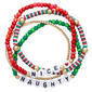 4pc. Naughty/Nice Stretch Bracelet Set - image 1