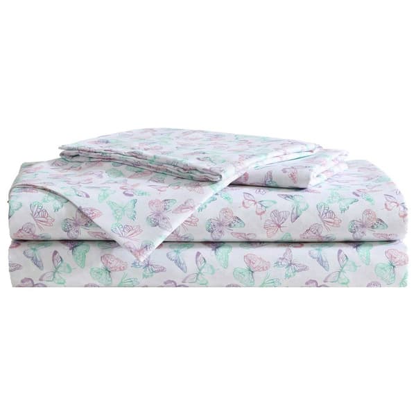 Betsey Johnson Butterfly Rainbow Microfiber Sheet Set