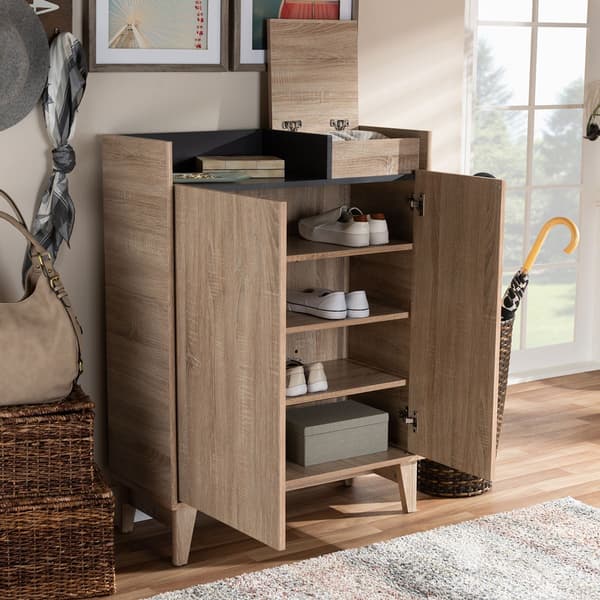Baxton Studio Fella Entryway Shoe Cabinet