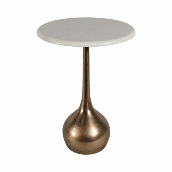 Sagebrook Home Modern Stone Marble Top Accent Table - image 