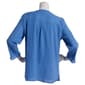 Petite Hasting & Smith 3/4 Sleeve Split Neck/3 Button  Top - image 2