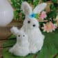 Northlight Seasonal Plush Mother & Baby Easter Bunnies Figurine - image 3