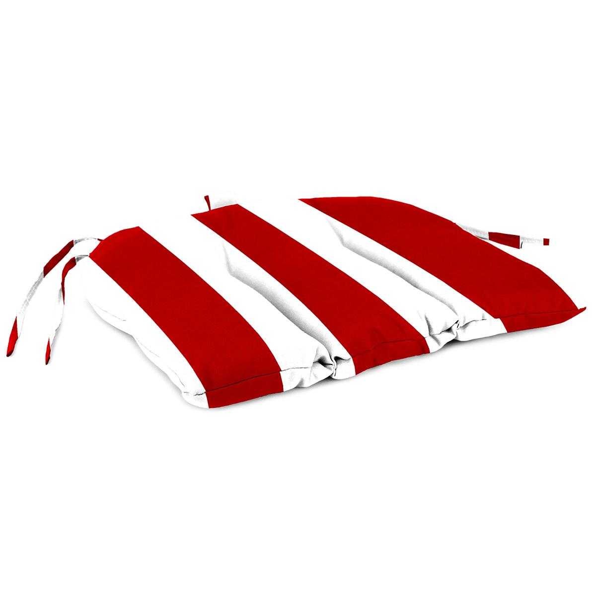 Jordan Manufacturing Cabana Stripe Red Contour Seat Cushion