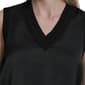 Womens DKNY Ribbed Double V Neck Black Solid Tank Top - image 4