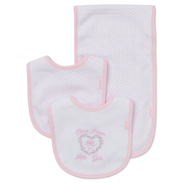 Baby Girl Little Me Thank Heaven Bib and Burp Set - image 