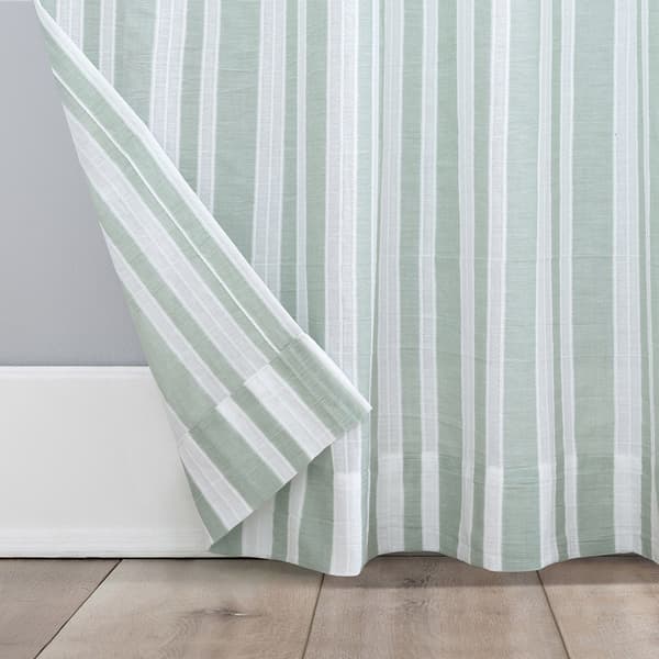 Denza Woen Global Slub Sheer Back Tab Panel Curtain