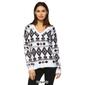Womens White Mark Tribal Sweater - image 6