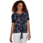 Petite Emaline Key Items Short Sleeve Tie Hem Butterfly Blouse - image 1