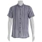 Mens Natural Blue by Visitor Vertical Stripe Button Down Shirt - image 2