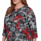 Plus Size Alfred Dunner Classics 3/4 Sleeve Keyhole Floral Blouse - image 5