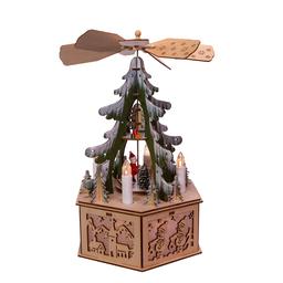 Kurt S. Adler 11in. Battery-Operated Wooden Tree Scene