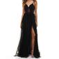 Juniors Crystal Doll Lace Ilusion Mesh A-Line Dress - image 3