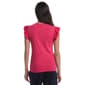 Womens Rafaella® Ruffle Cap Sleeve Solid Blouse - image 2