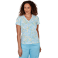 Plus Size Heart''s of Palm Aqua Fresh Printed Stretch Jersey Shor - image 1