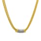 Gianni Argento Gold Plated 1/101ctw. Diamond Bar Necklace - image 1