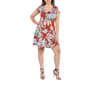 Plus Size 24/7 Comfort Apparel Floral Fit & Flare Shirt Dress - image 1