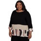 Plus Size Alfred Dunner Travel Advisory Spliced Patchwork Blouse - image 3