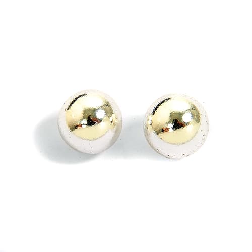 Sterling Silver 8mm High Polish Ball Earrings - image 