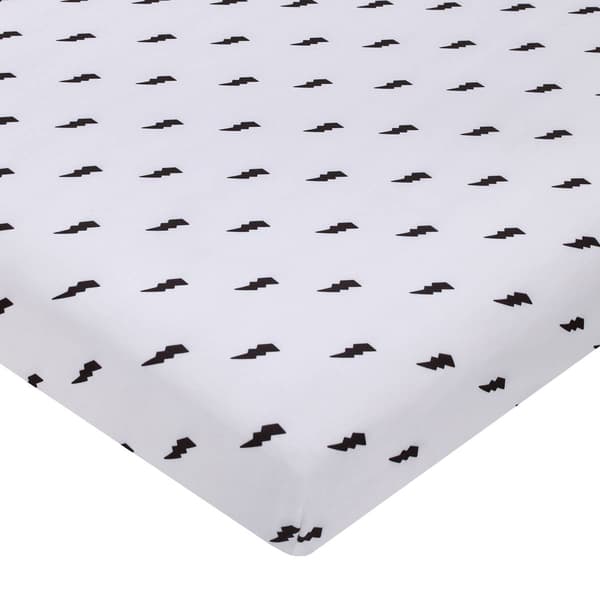 NoJo Lightning Bolt Print Mini Crib Sheet