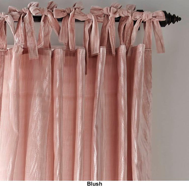 Elrene Korena Tie-Top Crushed Velvet Window Curtain