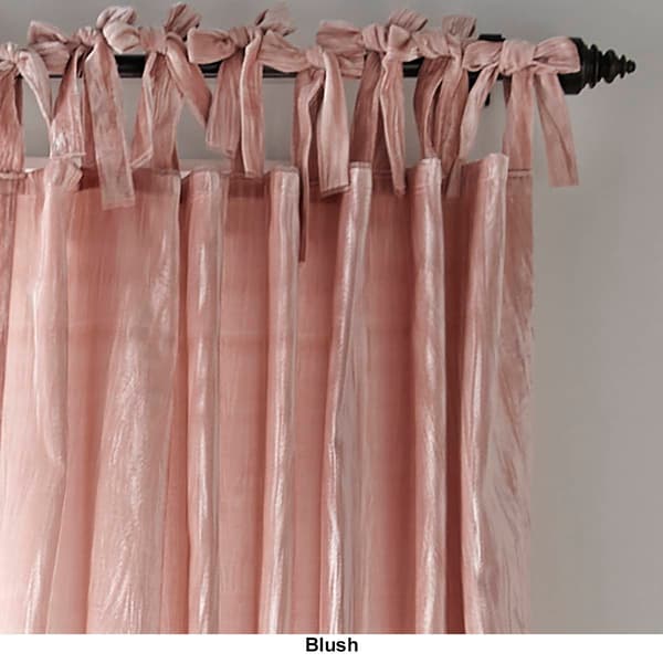 Elrene Korena Tie-Top Crushed Velvet Window Curtain