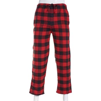 Mens Architect® Rolled Flannel Pajama Pants - Red/Black - Boscov's