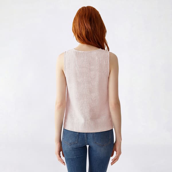 Juniors Wallflower Caprice Linen Tie Vest w/ Eyelet Hem
