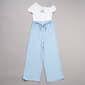 Girls (7-16) No Comment Bow Cold Shoulder Paperbag Waist Jumpsuit - image 2