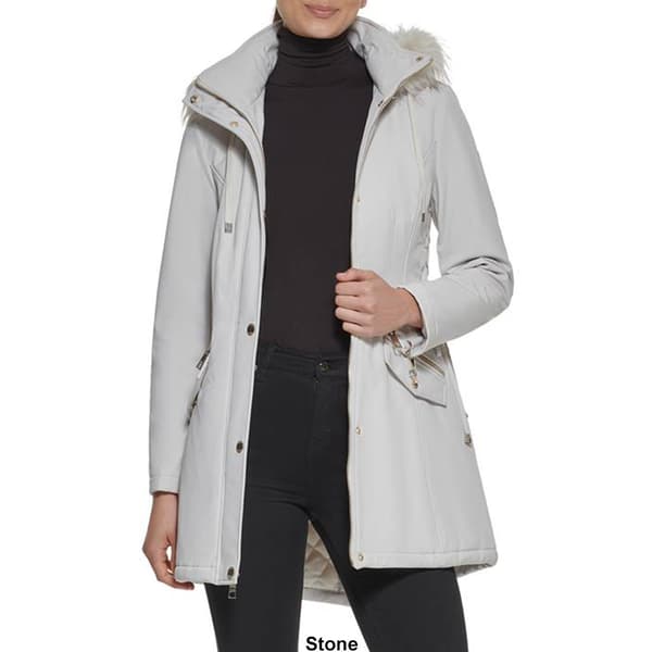 Womens GUESS Softshell Walker w/Faux Fur Hood