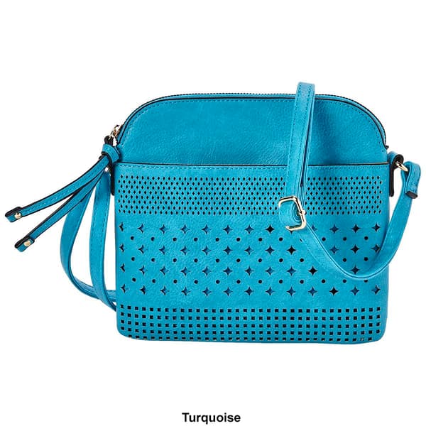 DS Fashion NY Perf Crossbody w/Front Slip Pocket