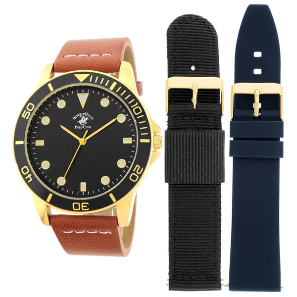 Mens Beverly Hills Polo Club Analog Watch Set 55214 BHP Boscov s
