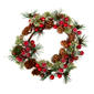 A Cheerful Giver Iced Red Berries and Pine Cones Candle Ring - image 1