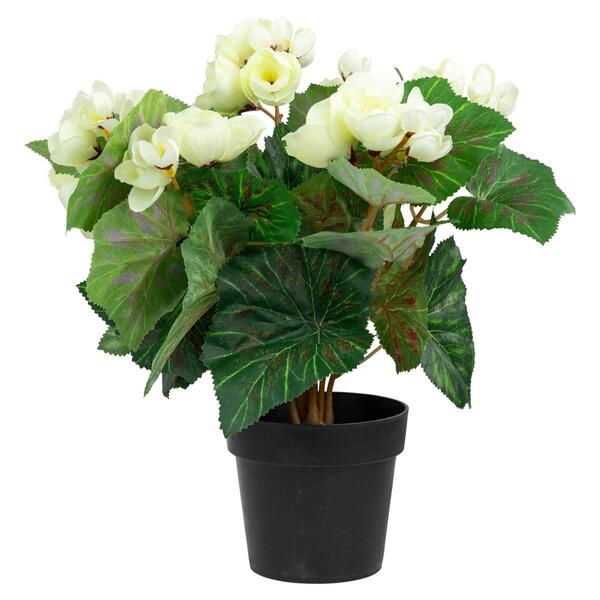 Northlight Seasonal Silk Begonia Artificial Potted Plant - image 