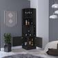 FM FURNITURE Kava Delhi Black Corner Bar Cabinet - image 2