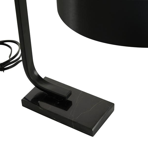 9th & Pike® Black Metal Traditional Table Lamp with Fabric Shade